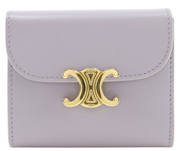 CELINE 三つ折り財布　トリオンフ　ラベンダー 限定ラベンダーカラー】 CELINE:三つ折りサイフ トリオンフ 日本