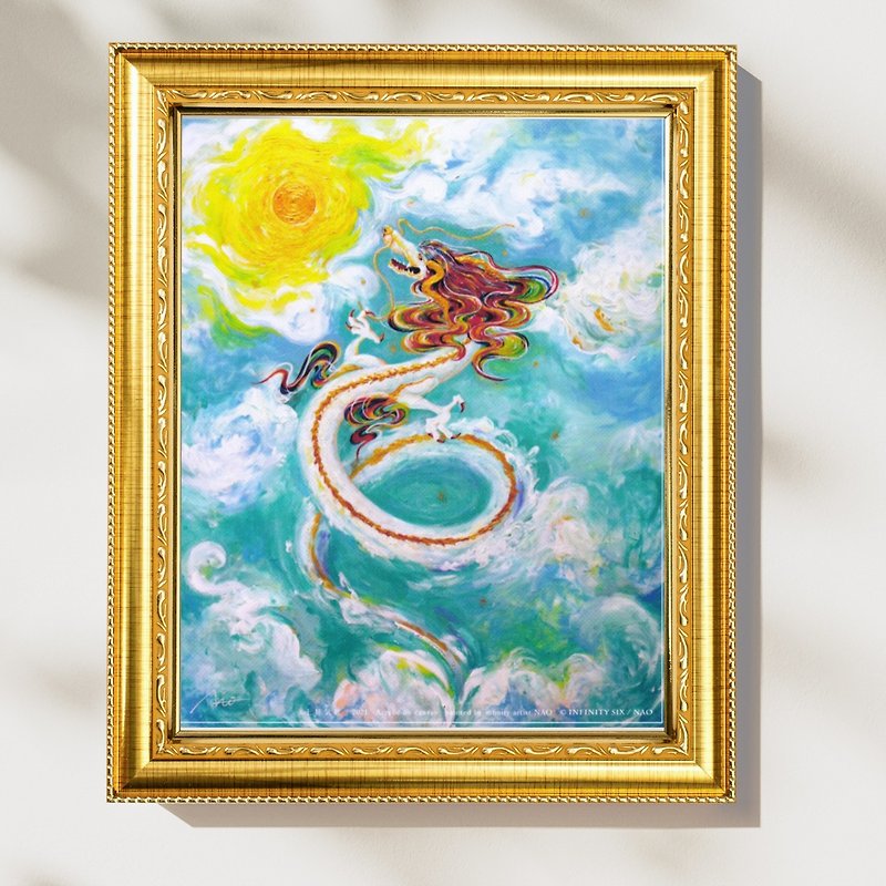 【Only One original picture】Dragon painting　made in japan - Posters - Acrylic Blue