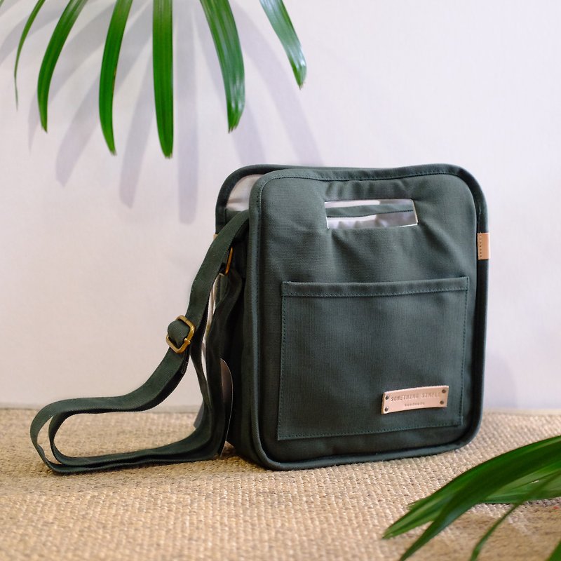 BISCUIT BAG - Green - กระเป๋าถือ - ผ้าฝ้าย/ผ้าลินิน สีเขียว
