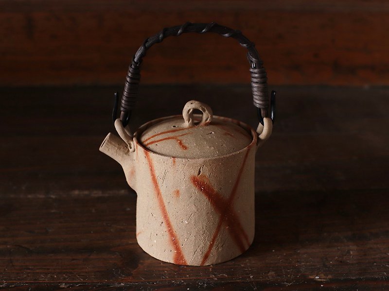 Bizen ware teapot k1-055 - ถ้วย - ดินเผา สีนำ้ตาล