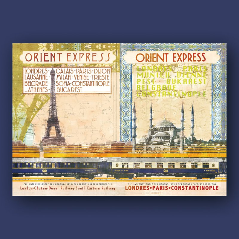 東方快車明信片 Orient Express postcard - 卡片/明信片 - 紙 