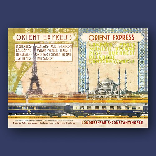 行動一人郵遞 東方快車明信片 Orient Express postcard