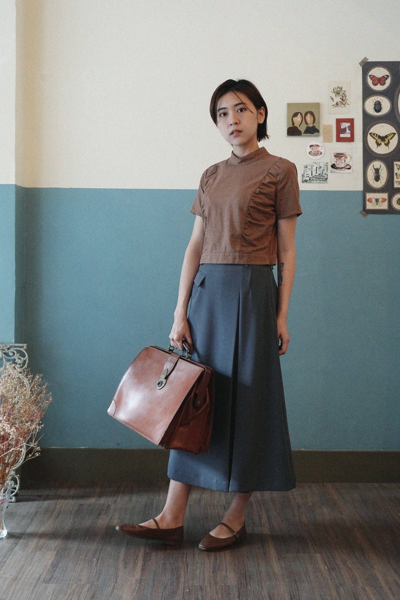 Timeless A-line Skirt / 永恆經典A字裙 / stone gray - 裙子/長裙 - 聚酯纖維 灰色