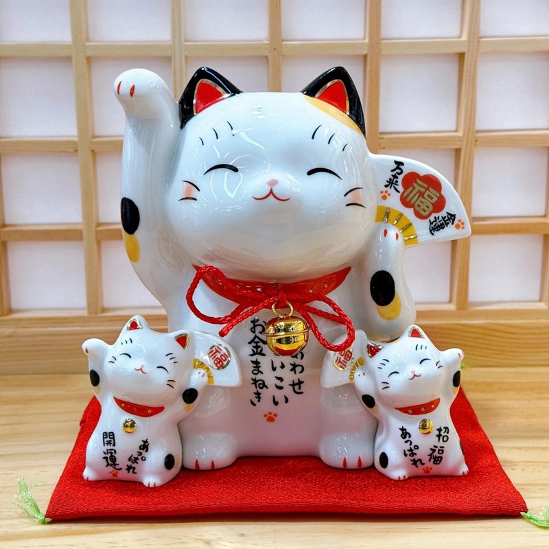 【家和招財】日本萬福円滿招財貓 - 擺飾/家飾品 - 瓷 白色
