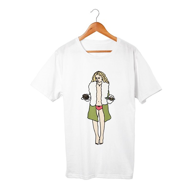 Pennie # 2 T-shirt - เสื้อฮู้ด - ผ้าฝ้าย/ผ้าลินิน ขาว