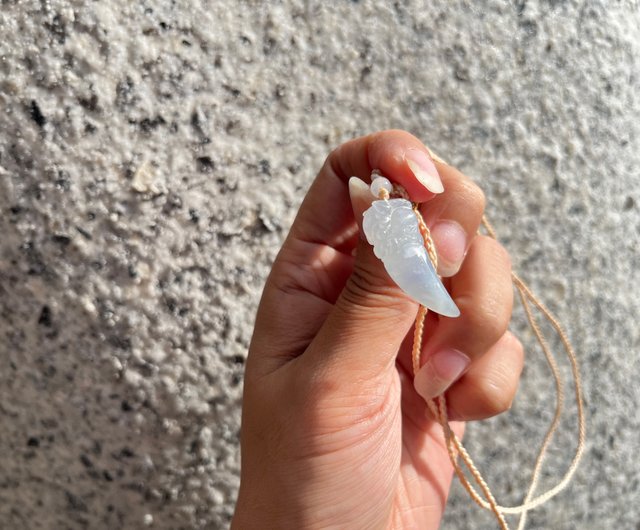 ミャンマー翡翠　A貨　ラベンダー翡翠　氷翡翠 Angel's tears翠色-ミャンマー翡翠 氷種ラベンダー翡翠 龍牙 編み込み