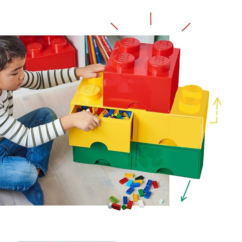 Room Copenhagen 樂高 LEGO 八凸抽屜收納箱-水藍色(40061742) - 居家收納/收納盒/儲物盒 - 其他材質 