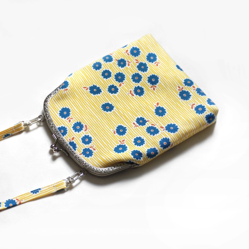 Mini purse for mobile phone - Nina Collection size 17x20 cm. - Messenger Bags & Sling Bags - Cotton & Hemp Yellow