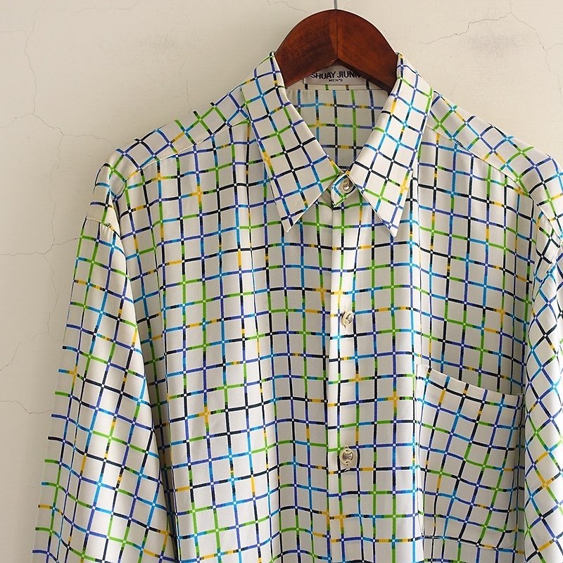 │Slowly│Magic/vintage men's shirts│vintage.retro.art - Men's Shirts - Polyester Multicolor