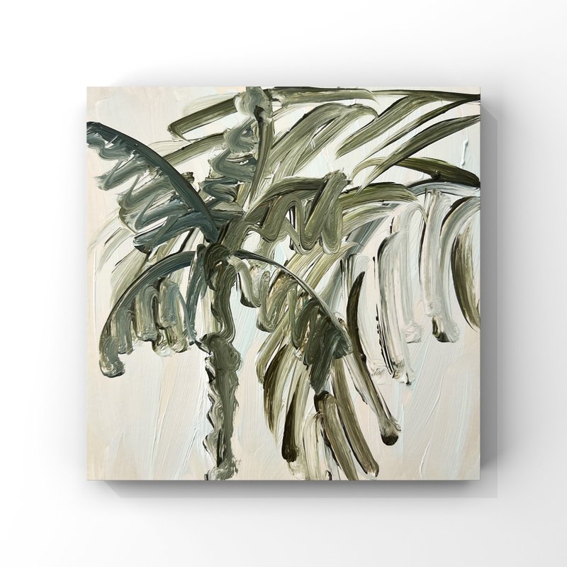 Maldives Vibes Art Maldives Aesthetic Wall Art Palm Trees Original Oil Painting - 海報/掛畫/掛布 - 其他材質 多色