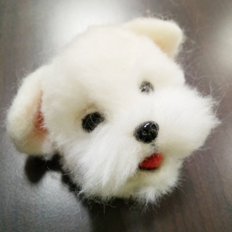 Customized pet dog (planting hair)-wool felt - Stuffed Dolls & Figurines - Wool Multicolor