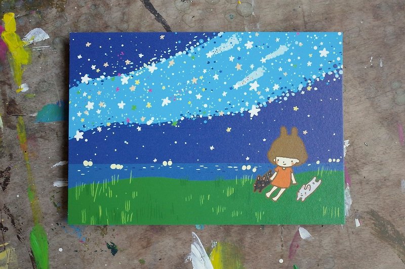 Postcard - under the stars - Cards & Postcards - Paper Multicolor