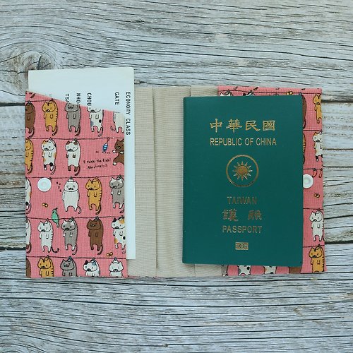 秋葉手作 【曬貓咪】護照套 護照夾 護照包