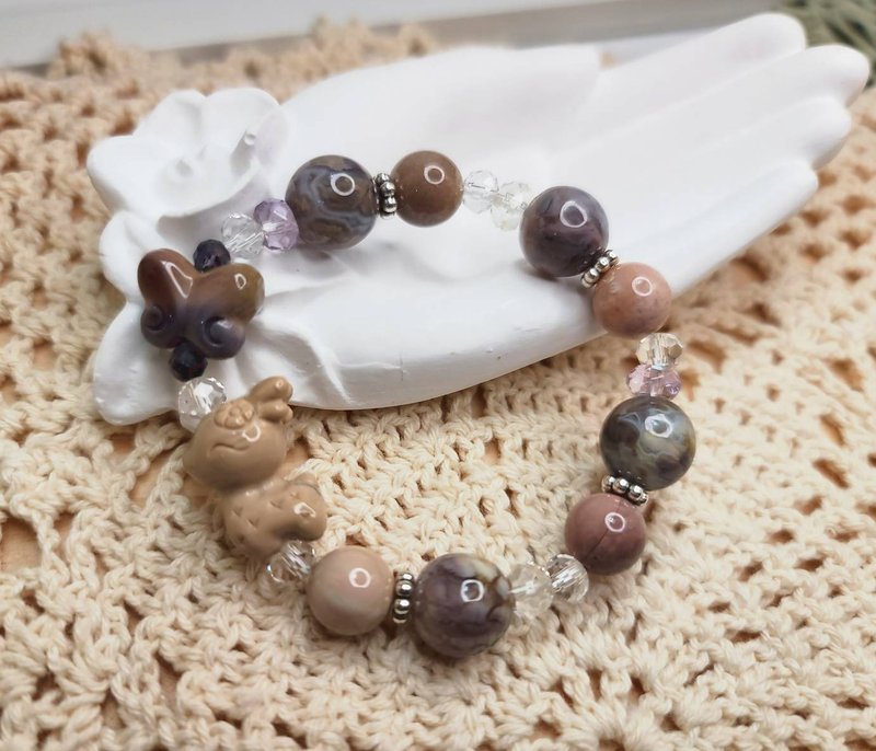 Alxa Childlike Series Cute Deer Design Bracelet - สร้อยข้อมือ - หยก 