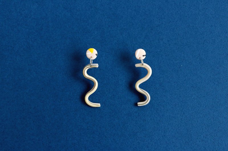 Hsin Hsiu Yao Geometric Earrings - Geometric Waves - Earrings & Clip-ons - Sterling Silver Multicolor
