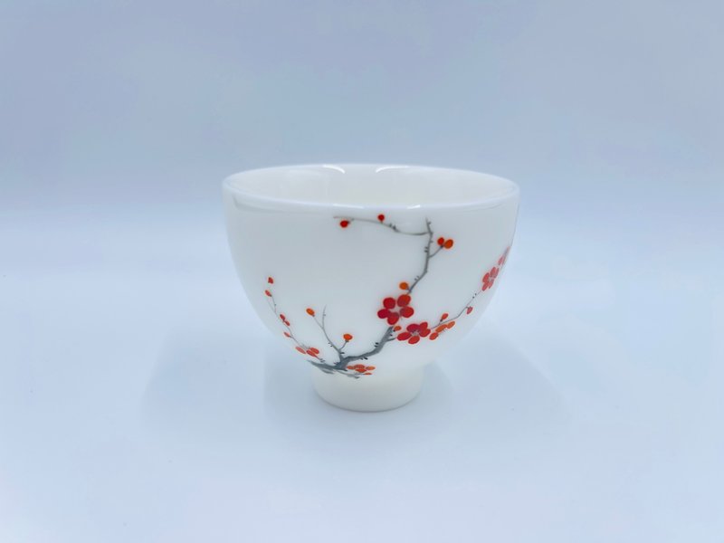 梅花杯 - 茶壺/茶杯/茶具 - 瓷 白色