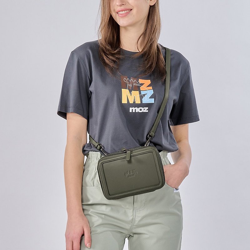 moz Swedish Moose Leather Waterproof Crossbody Camera Bag (Army Green) - Messenger Bags & Sling Bags - Waterproof Material Green