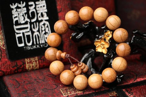 TIBUKKYO德榕藏品 特精工老料滿花六道木15mm 降龍木佛珠 念珠手串木珠飾品工藝品