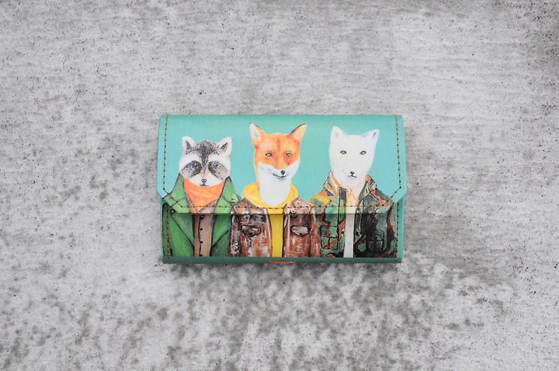 Handmade Paper Purse - Fox friends - กระเป๋าใส่เหรียญ - กระดาษ หลากหลายสี