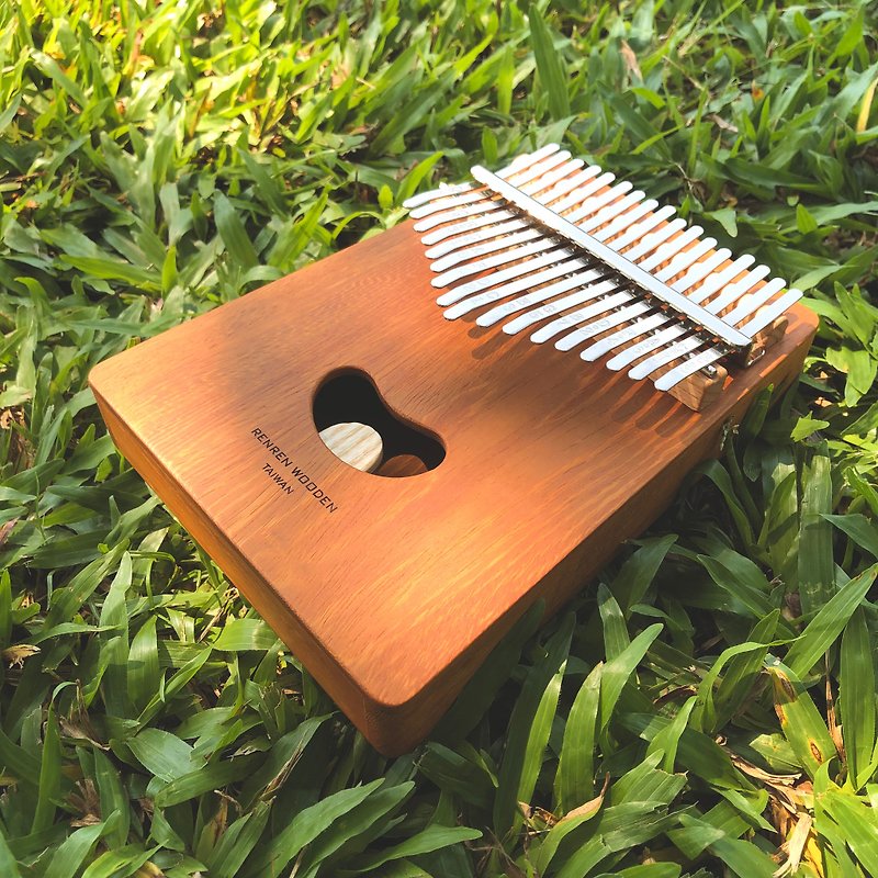 アフリカンイエローアイアンナイフ木製無垢材ボックスピアノ17トーンカリンバサムピアノ