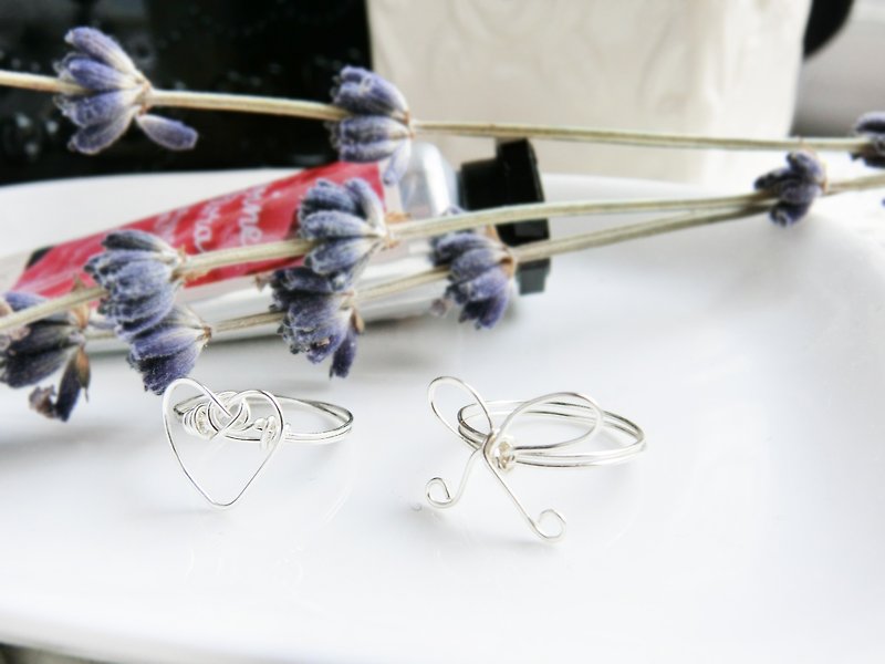 [ボウ]織りリング - リング - 金属 シルバー