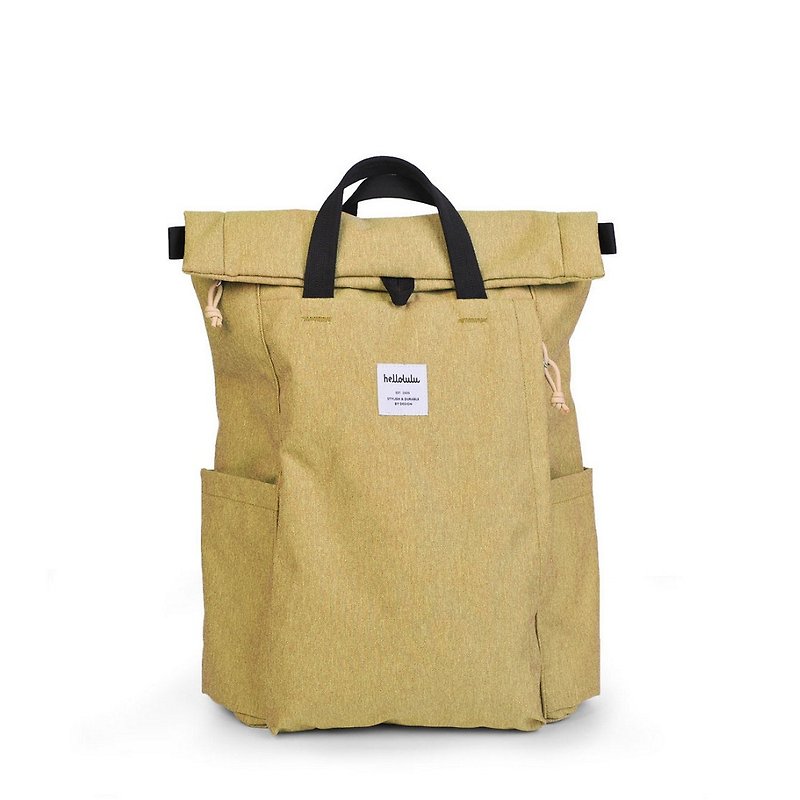 hellolulu TATE Multifunctional Backpack-Mustard Yellow - กระเป๋าเป้สะพายหลัง - เส้นใยสังเคราะห์ สีเหลือง