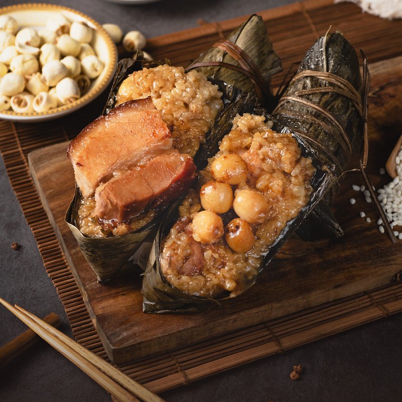 【良品開飯】醬香東坡蓮子粽 (170g/粒) - 五穀雜糧/米 - 其他材質 卡其色
