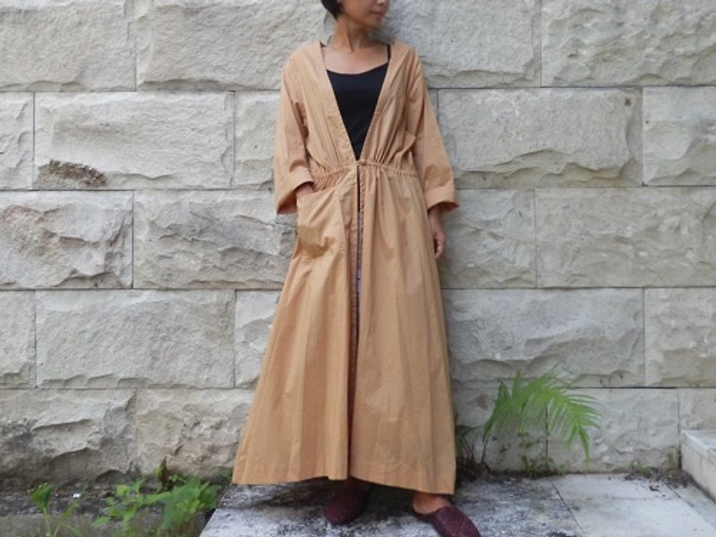 Long cardigan / beige - Women's Casual & Functional Jackets - Other Materials Khaki