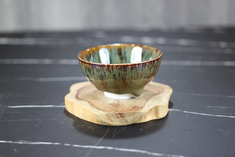 【送禮好物】森林 天目釉淚 圓滿茶杯 鶯歌陶藝名家葉敏祥作品 - 茶壺/茶杯/茶具 - 瓷 