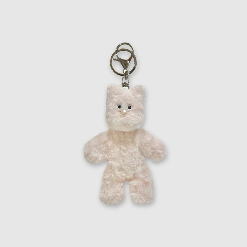 Big Pink Cat keyring - 鑰匙圈/鑰匙包 - 壓克力 粉紅色