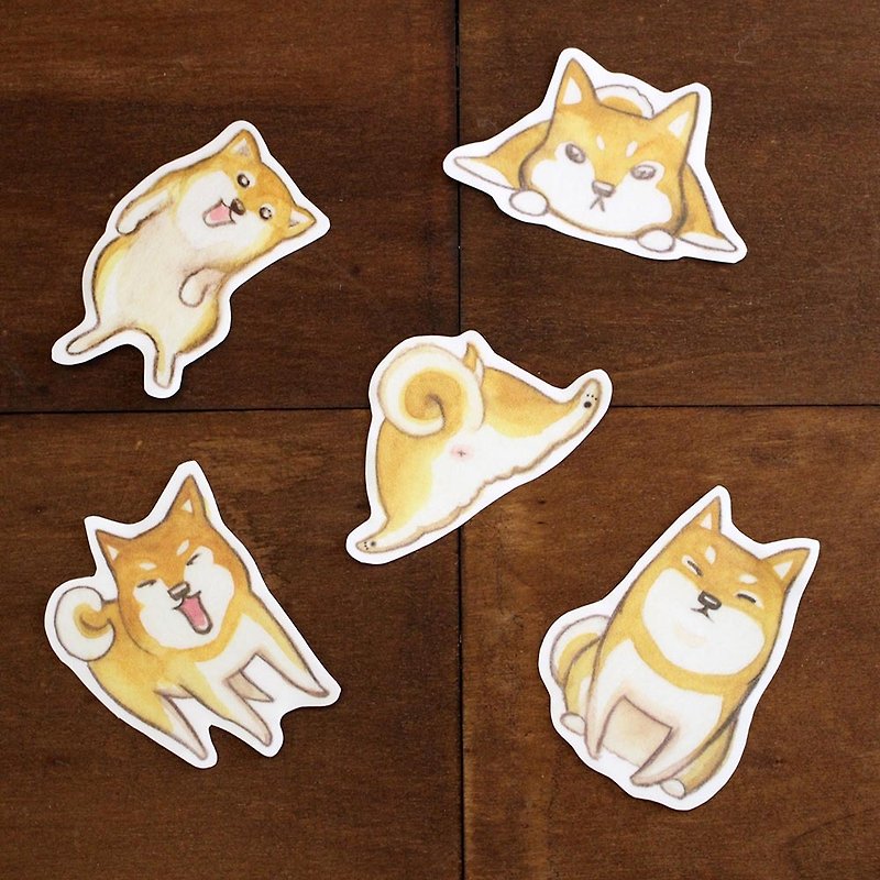 Chai dog waterproof stickers - Stickers - Waterproof Material Orange