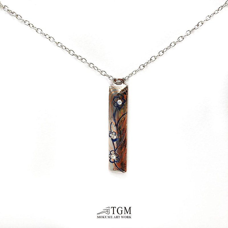High-profile necklace for love/love/gift/wooden gold/Swarovski crystal - Necklaces - Other Metals 