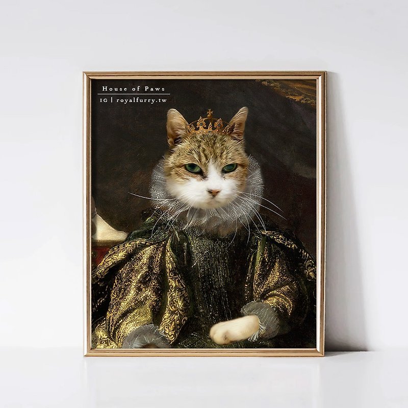 【House of Paws】Pet customized aristocratic portrait birthday gift commemorative pet supplies - Customized Portraits - Other Materials 