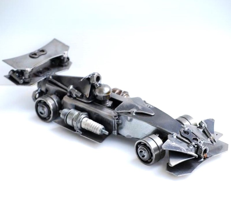 One-Of-A-Kind Gift, Formula One F1  Scrap metal sculpture, Wow gift for Dad - 擺飾/家飾品 - 其他金屬 