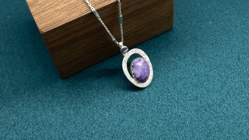 Amethyst Silver pendant necklace - Necklaces - Semi-Precious Stones Purple