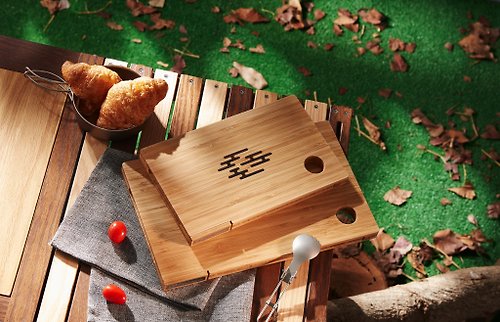 大禾竹藝工坊 【新品上市】Bamboola-MIT 竹製砧板 (托盤/菜盤/露營) 可自立