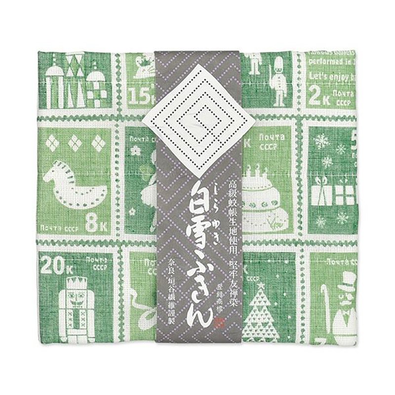 京友禪染萬用巾 / 胡桃夾子綠色 - 桌布/桌巾/餐墊 - 棉．麻 綠色