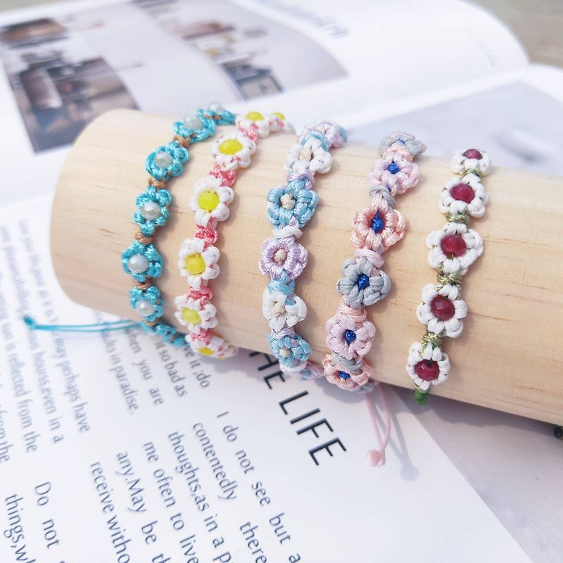 [May Session] Strings of Handmade Jewelry|Small Fresh Flower Knitting Hand Rope Handmade Course - งานโลหะ/เครื่องประดับ - เครื่องประดับพลอย 