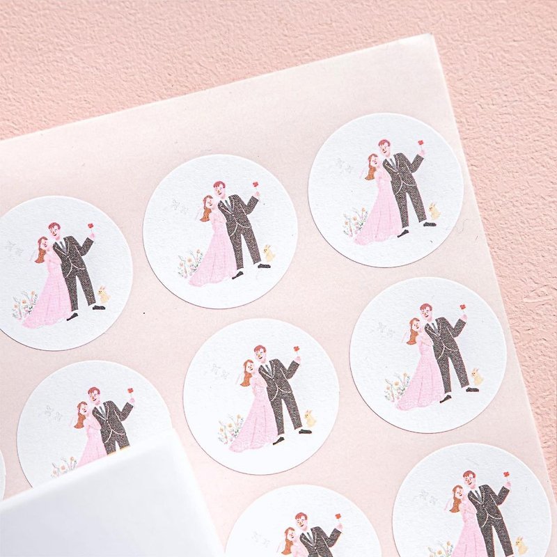 [Quick Shipping] Wedding Peripherals | All-Purpose Small Round Stickers | 3cm - Stickers - Paper Multicolor