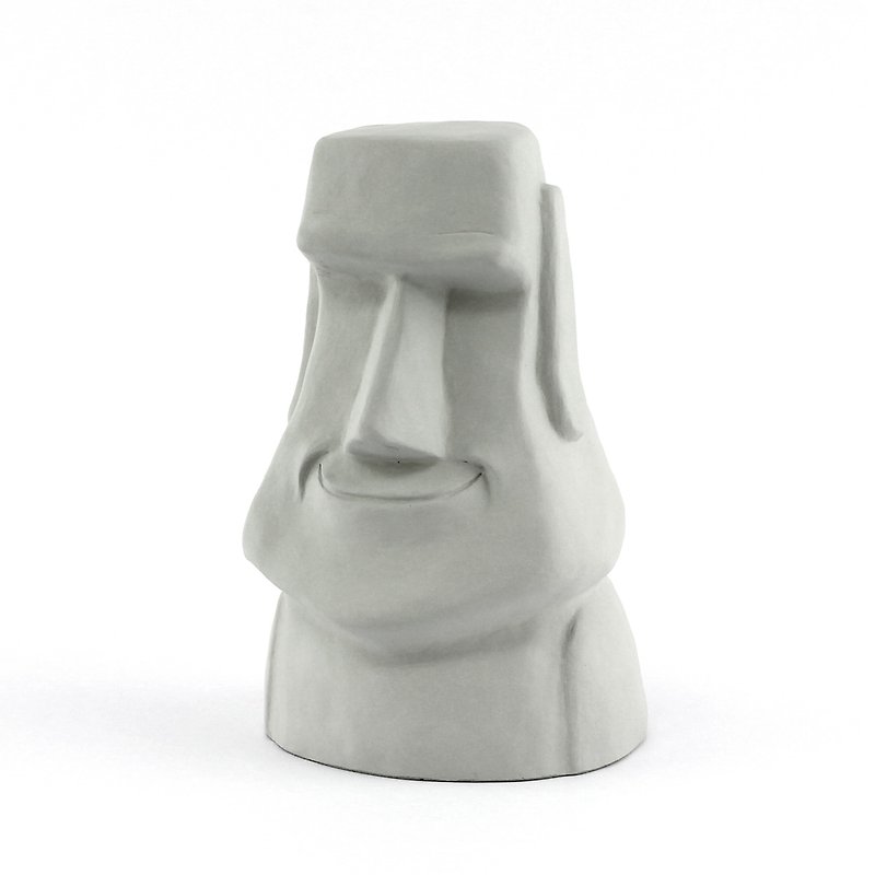 水泥摩艾 Moai－笑笑摩艾 - 公仔模型 - 水泥 灰色