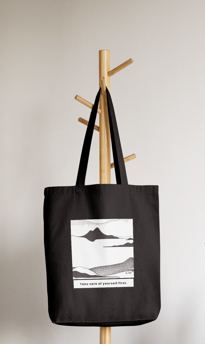 Original Design - Mountain Landscape Series Tote Bag - กระเป๋าถือ - ผ้าฝ้าย/ผ้าลินิน 