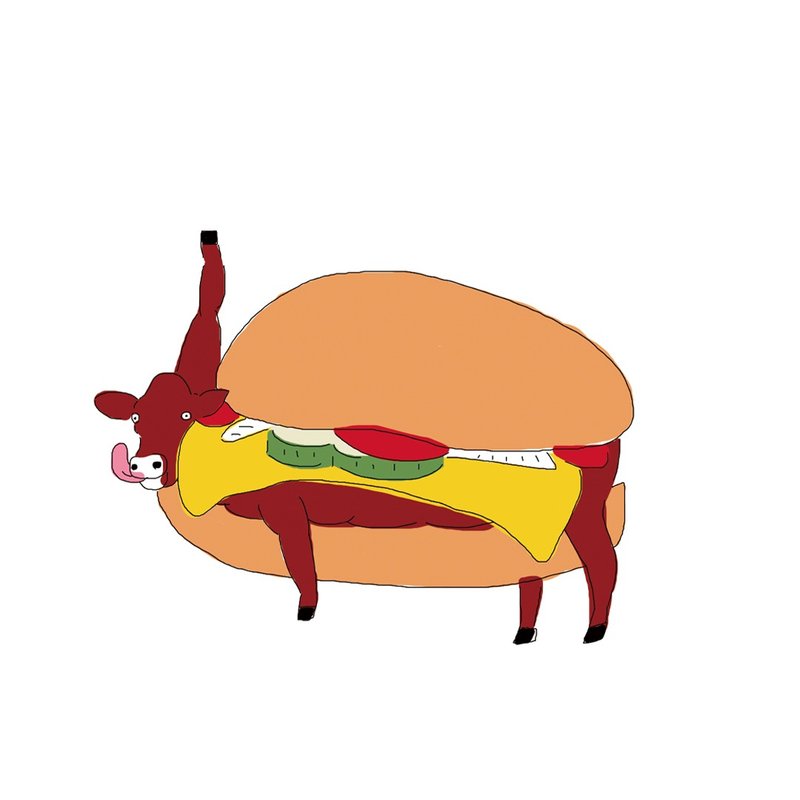 吉士漢堡 T - Shirt - 女 T 恤 - 棉．麻 多色