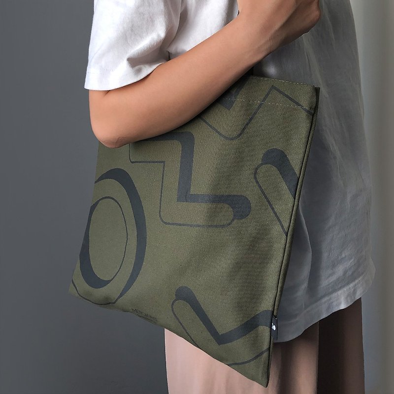 Cotton & Hemp Handbags & Totes Green - meroware SOPHIE tote