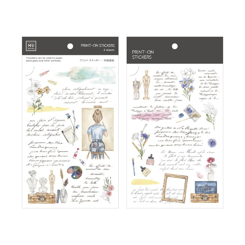 【Print-On Stickers 轉印貼紙】no.239-寫繪生活 | 插畫系列 - 貼紙 - 其他材質 多色