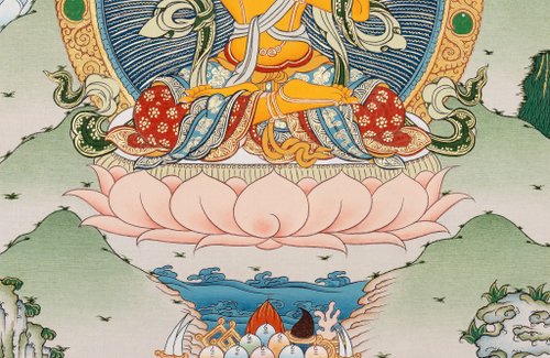 仏教の文殊菩薩手描きタンカ 高品質 - ショップ Boudha Stupa Thanka