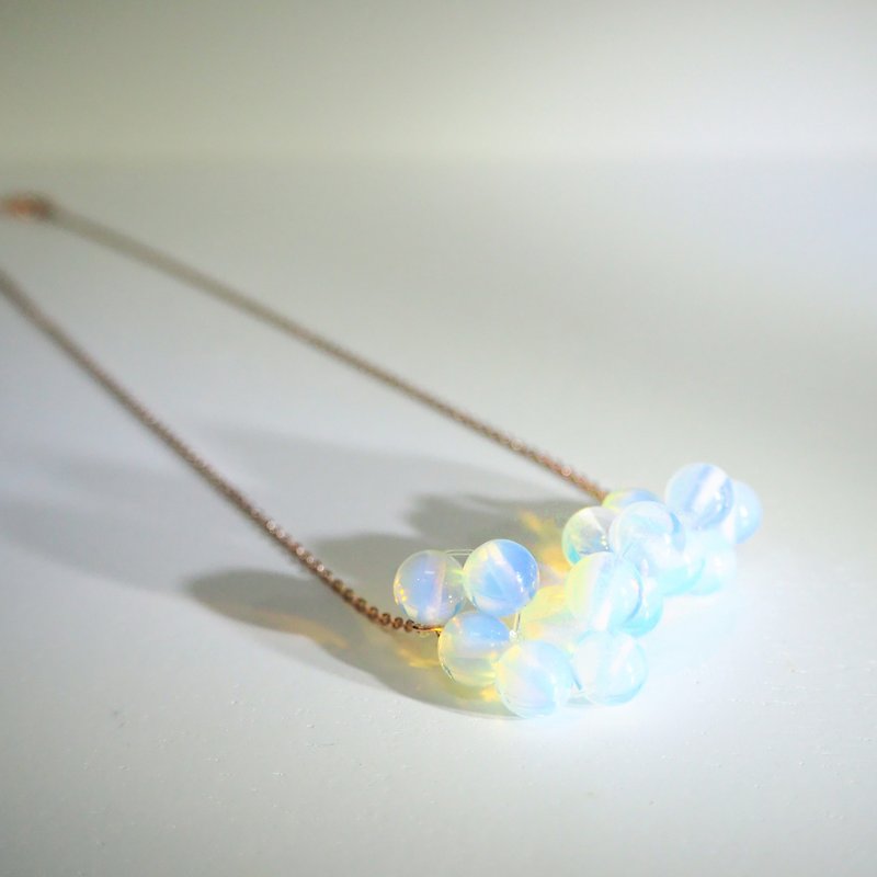 Crystal Necklaces Multicolor - Customized Moonstone Crystal Necklace Bracelet Earrings Hologram Rainbow