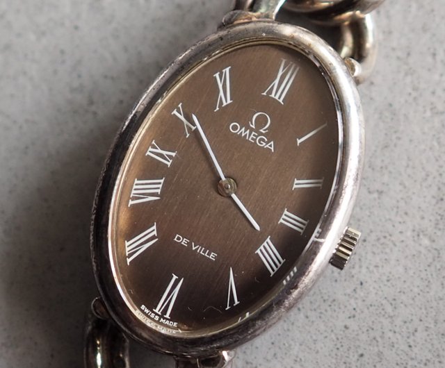 OMEGA オメガ DE VILLE デビル チェーンベルト ウォッチ シルバー 925 ヴィンテージ - ショップ OLIM VINTAGE 腕時計  - Pinkoi