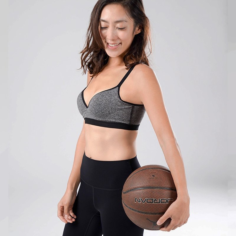 彈力軟鋼圈兩穿環保運動內衣0035 黑色 - 運動內衣 - 尼龍 