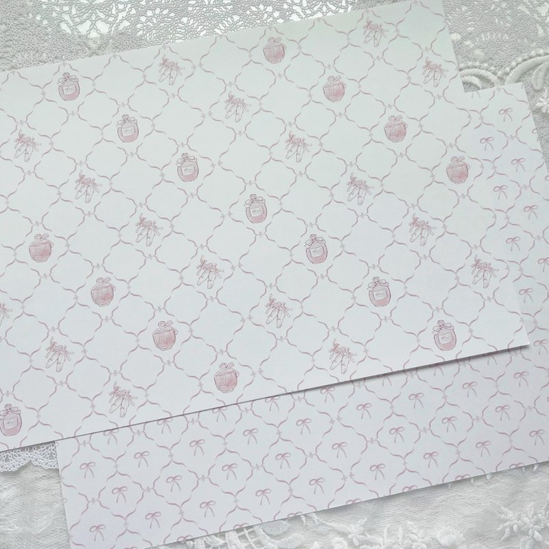 perfume×ribbon ballet collection design paper - 禮物盒/包裝盒 - 紙 多色