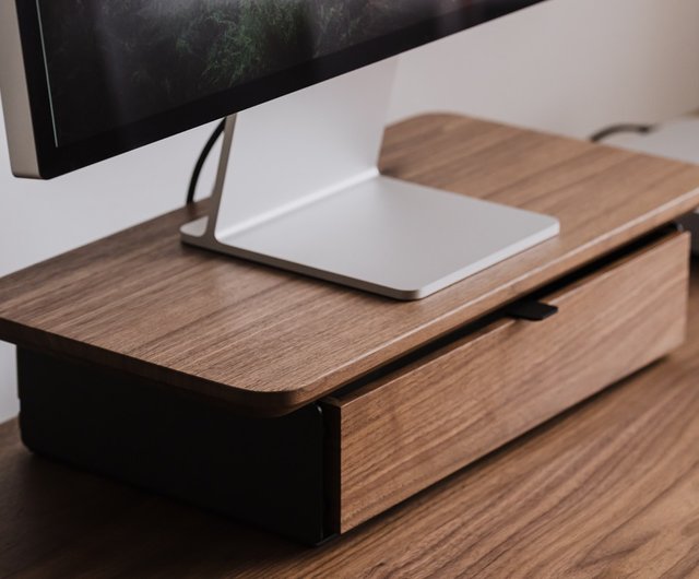 木製デスクシェルフ モニター台 amesoba デスクシェルフ (ホワイトオーク) Amazon.co.jp